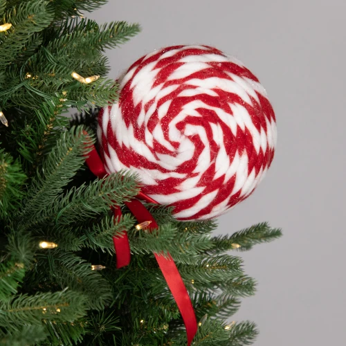 Twisted Yarn Peppermint Lollipop Christmas Pick - 19.25' | Christmas