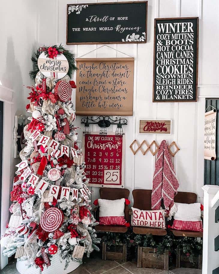 Unveiling Red and White Christmas Tree Decor Ideas for a Festive Home -  Farmhousehub