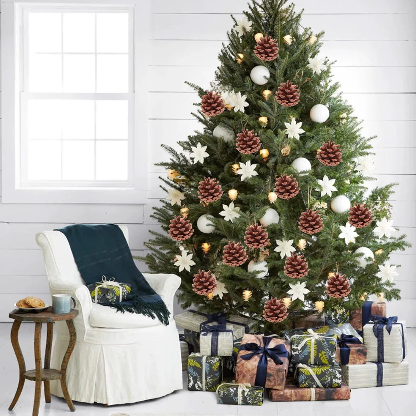 Vaidha Xmas Decorations Clearance Christmas Natives Color Pines Cones Christmas  Tree Hanging Holiday Decoration Christmas Hanging Shooting Props Wreath  Decoration - Walmart.ca