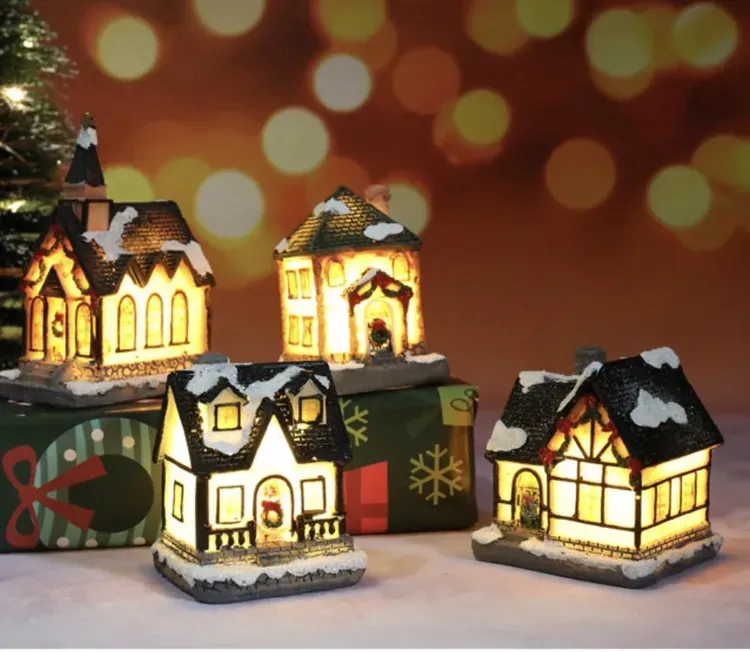 Village Set Lighted Village Houses The Holiday Aisle® Ceramic Christmas Village Set 11 Piece Lighted