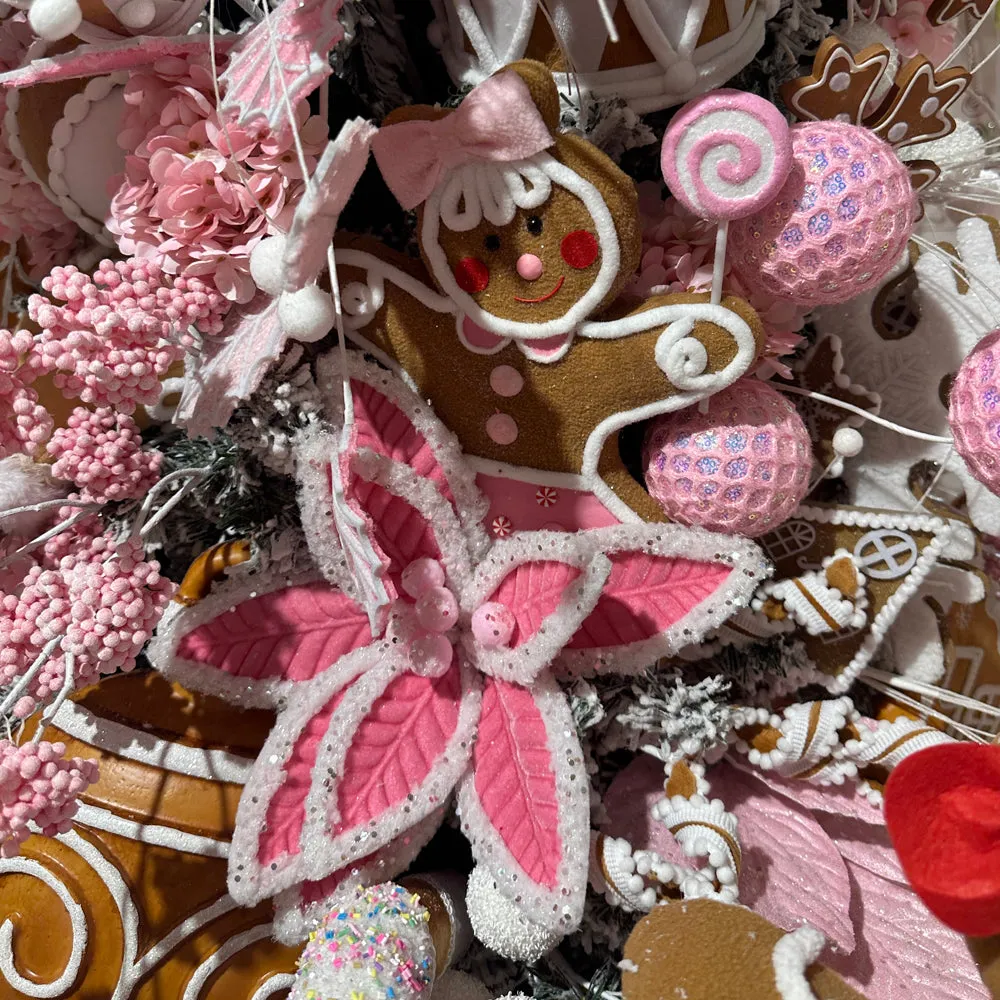 Viv! Christmas Ornament - Gingerbread Girl - Brown Pink - 25cm | Viv!  Christmas