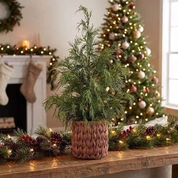 Walmart's $14 Shaggy Potted Cypress Tree Is the Prettiest Early Holiday Boho  Find