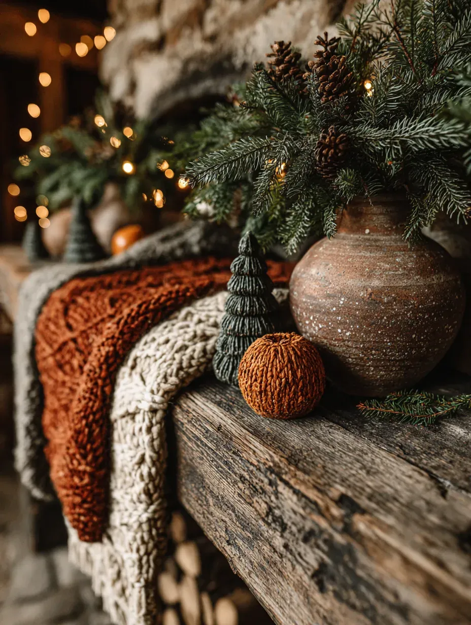 🔥 Warmth & Wonder: Terracotta Christmas Mantel Decor Ideas! 🍊🪵