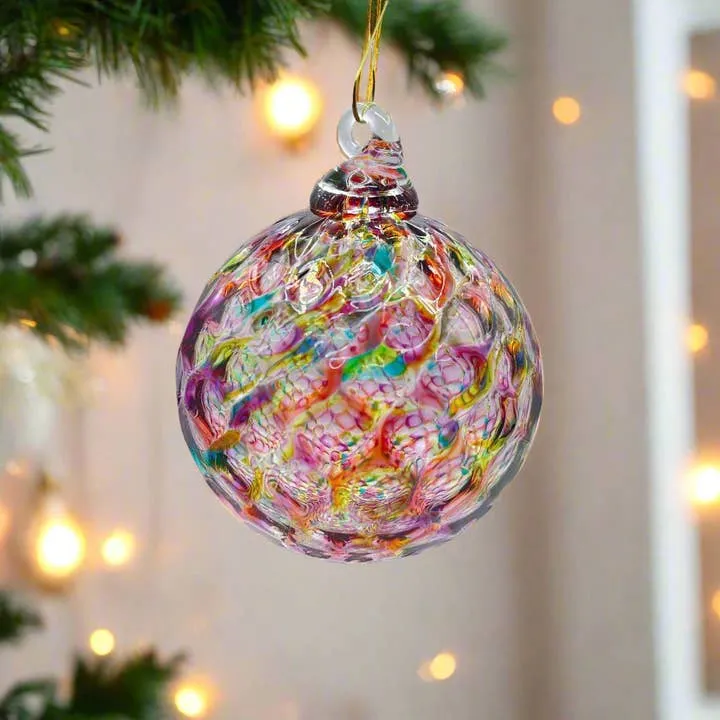 Wholesale Artisan Rainbow Diamond Ornament – Blown Glass Holiday Gift hand-blown glass Ornament for your store - Faire