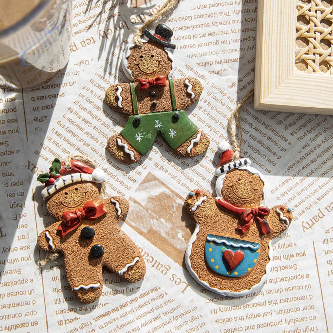 Wholesale Gingerbread Tree Heart Wreath & Man Cookie Ornaments 4 Asstd for  your store - Faire