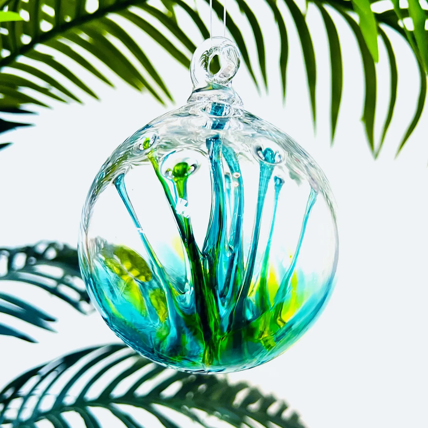 Wish Ball Ornament, Swiss Alps - Luke Adams Glass Blowing Studio