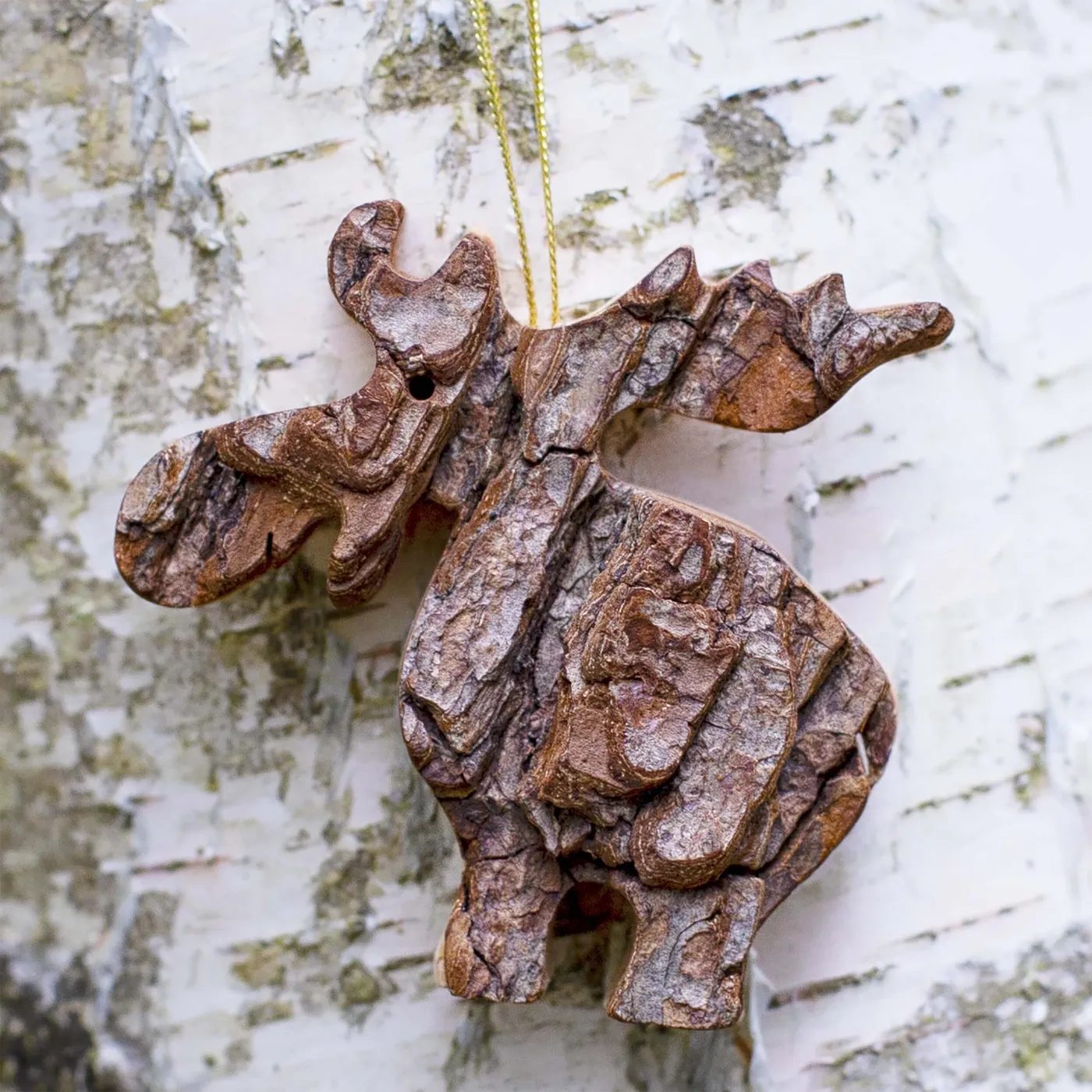 Wood Christmas Tree Ornament (Moose) - Forest Decor