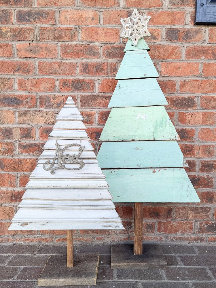 Wood Christmas Tree Outdoor 2x4 Christmas Tree Porch Sign